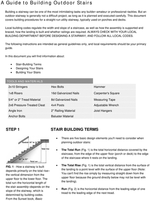 Product picture Do it Yourself(diy) outdoors stairs/steps