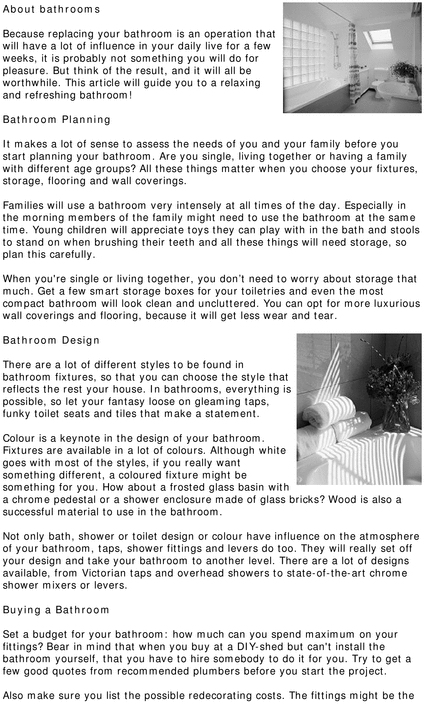 Product picture Do it yourself bathroom planning tips,Diy bath planning